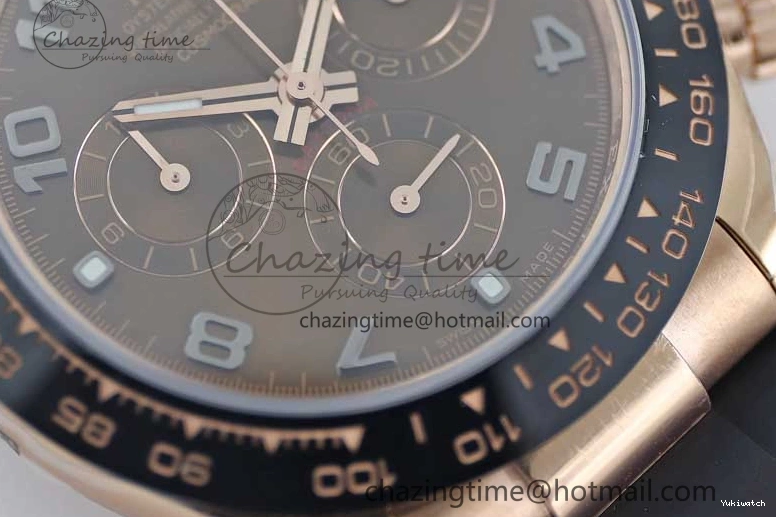 Steel 116515 Best RG Oysterflex A7750 904L Dial Edition Daytona Strap 1:1 on TWF Brown Roman 0419